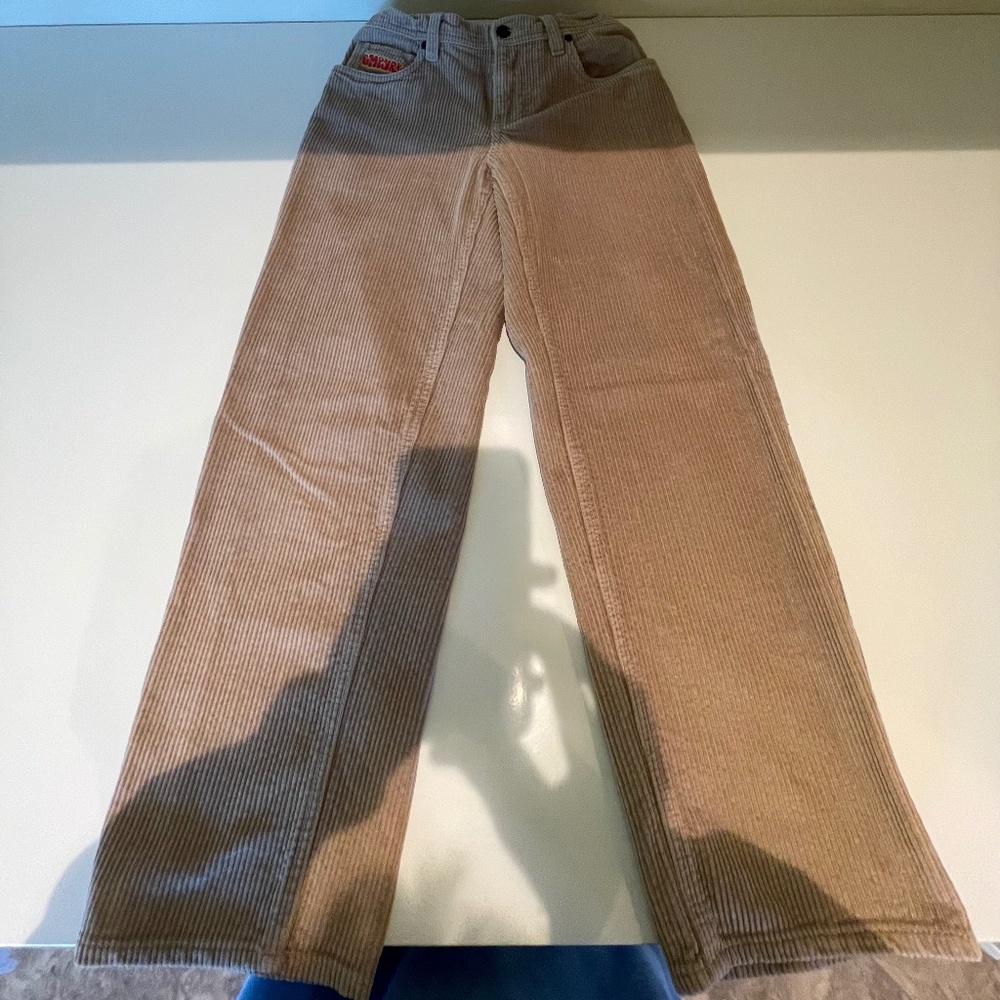 Empyre Kids Loose Fit Khaki Corduroy Skate Pants, Size 25